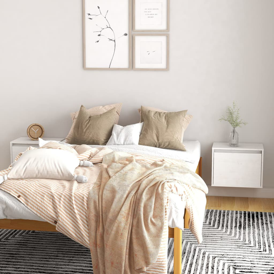 vidaXL Seinäkaapit 2 kpl valkoinen 45x30x35 cm täysi mänty
