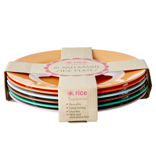 Rice - Melamine Round Side Plates 6 Pcs - Follow The Call of The Disco Ball