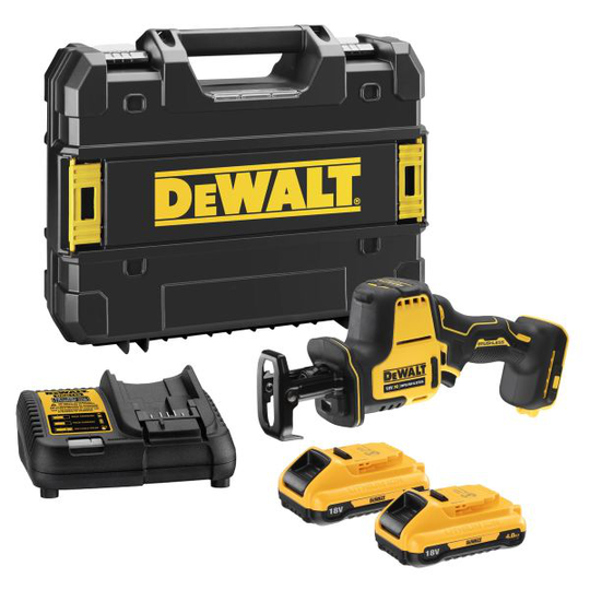 Dewalt DCS369M2-QW Akkupuukkosaha sis. akun ja laturin
