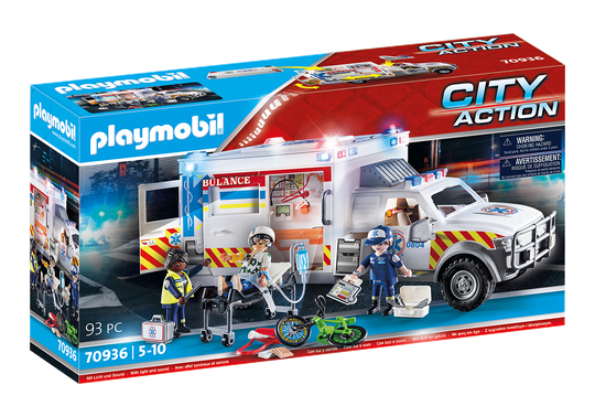 Playmobil - US Ambulance with Lights and Sound (70936)
