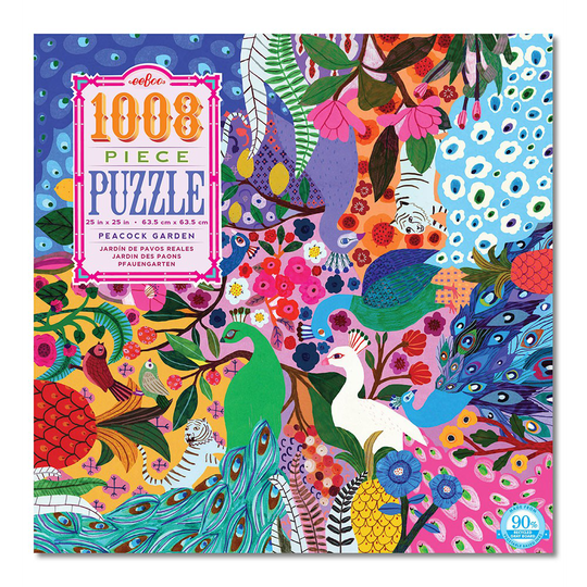 eeBoo - Puzzle - Peacock Garden, 1008 pc (EPZTPCG)