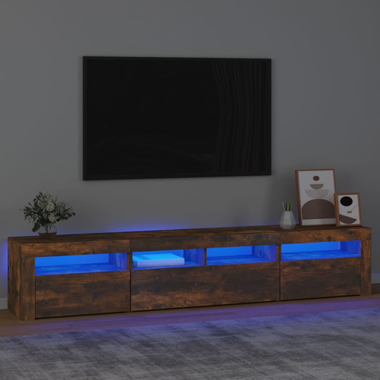vidaXL TV-taso LED-valoilla savutammi 210x35x40 cm