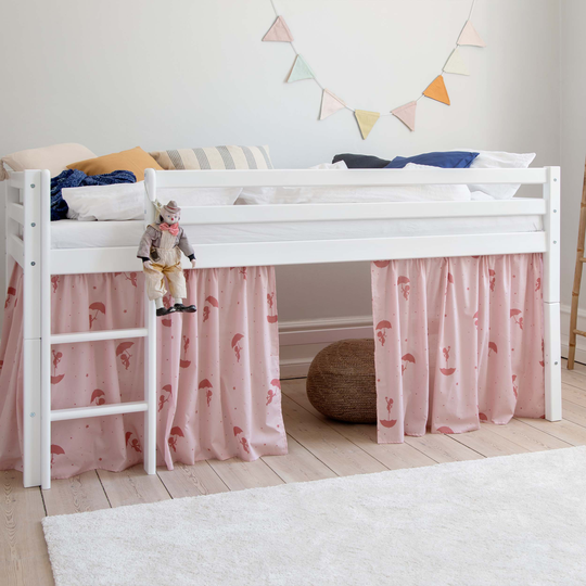 Hoppekids - Ole Lukoie curtain for half high bed Red