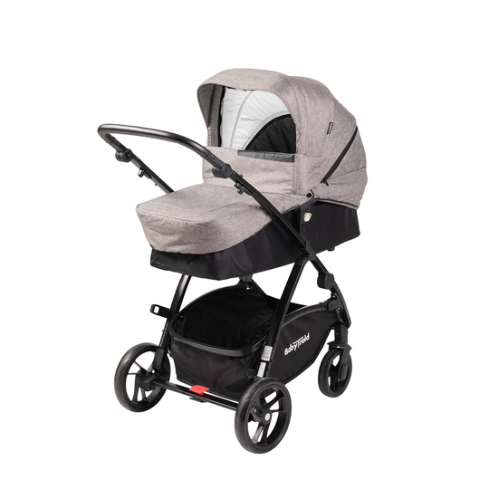 BabyTrold - Mini Combi Pram Grey Melange