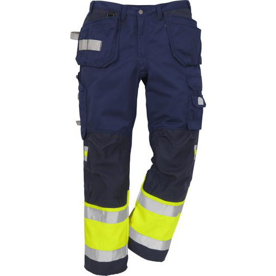 Fristads 2029 PLU Työhousut huomiokeltainen/laivastonsininen C48