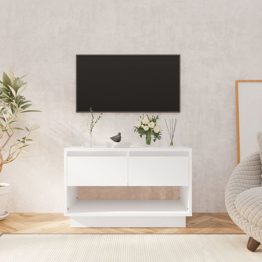 vidaXL TV-taso valkoinen 70x41x44 cm lastulevy