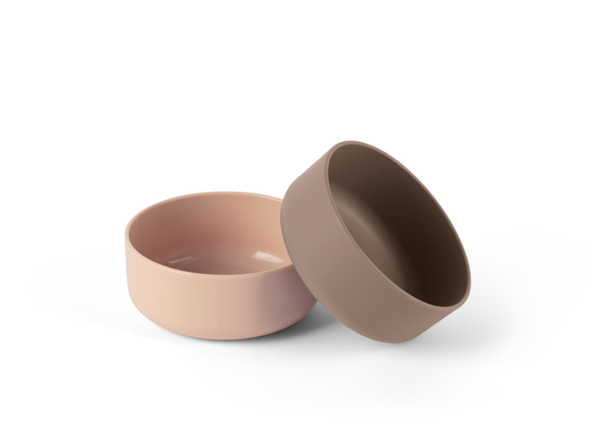 Dantoy - Tiny Biobased Bowl Set - Nude&Mocca (6212)