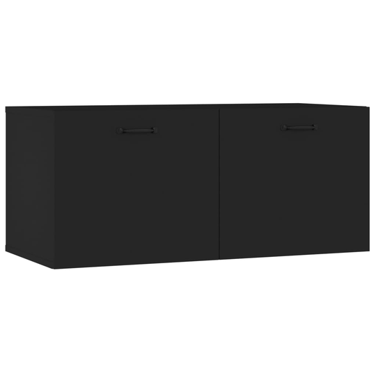 vidaXL Seinäkaappi musta 80x35x36,5 cm tekninen puu