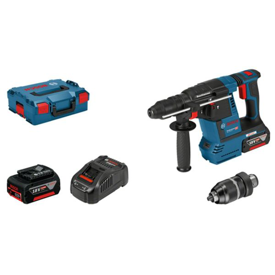 Bosch GBH 18V-26 F Poravasara sisältää akun ja laturin