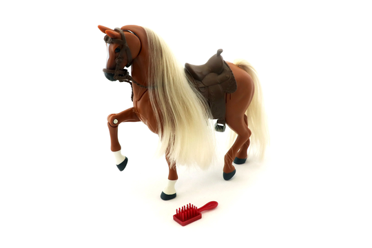 Royal Breeds - Prancing Stallion with Sound - Palomino Walker (85002B)
