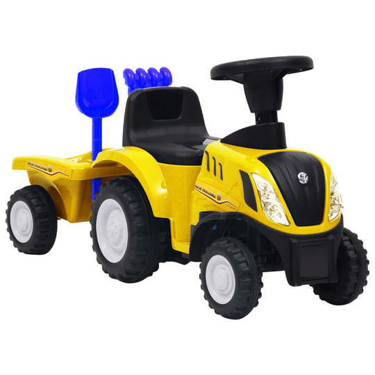 vidaXL Lasten traktori New Holland keltainen