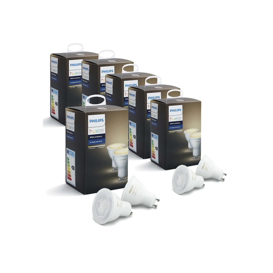 Philips Hue - 6xGU10 Dual Pack (12 pcs in total) - White Ambiance - Bundle