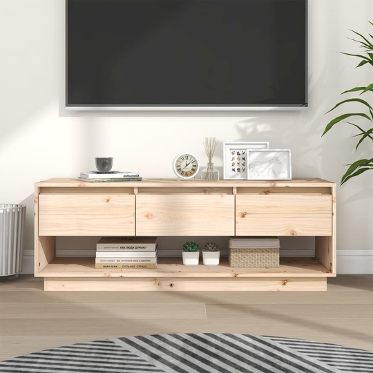 vidaXL TV-taso 110,5x34x40 cm täysi mänty