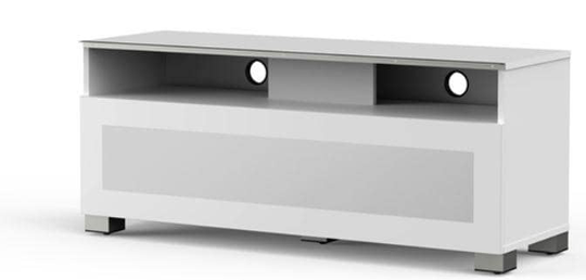 Meliconi MyTV Stand 12040H laitetaso lasiovella, valkoinen