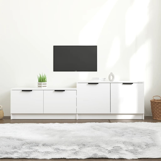 vidaXL TV-taso valkoinen 158,5x36x45 cm tekninen puu