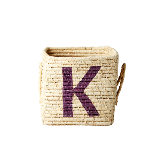 Rice - Raffia Square Basket - K