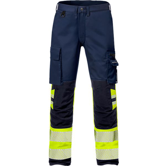 Fristads 2705 PLU Työhousut huomiokeltainen/laivastonsininen C44