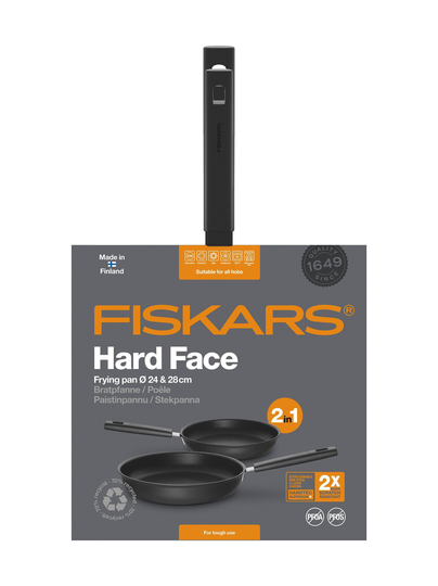 Hard face frying pan set -paistinpannusetti 24 + 28 cm