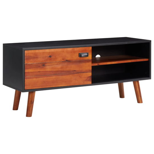 vidaXL TV-taso 110x35x50 cm täysi akaasiapuu ja MDF