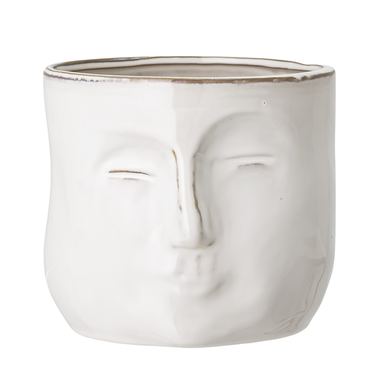Bloomingville - Face Flowerpot - White (82048963)