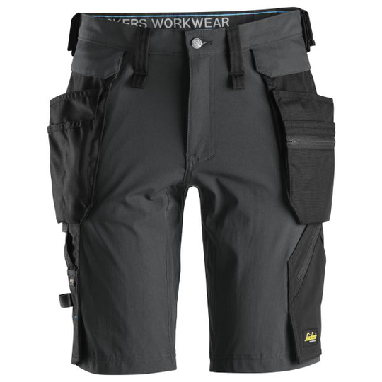 Snickers 6108 LiteWork Shortsit harmaa/musta C44