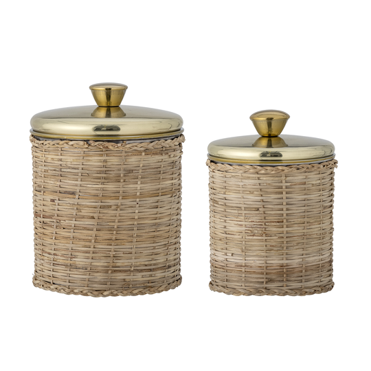 Bloomingville - Set of 2 Abas Jar w/Lid (82058047)