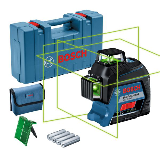 Bosch GLL 3-80 G Linjalaser sisältää paristot