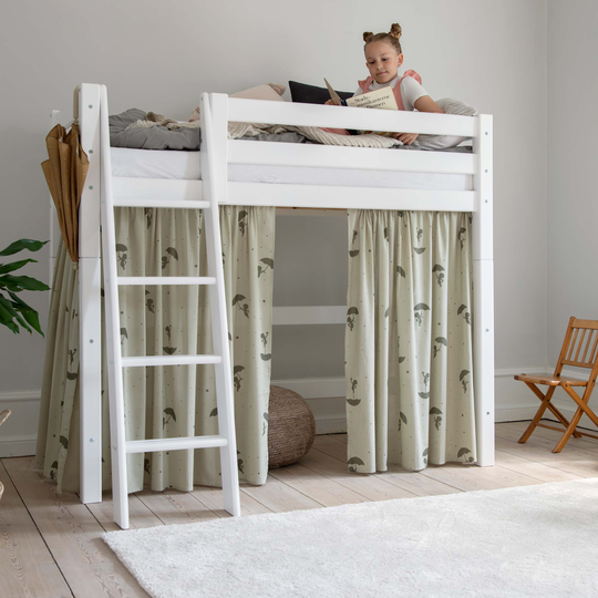 Hoppekids - Ole Lukoie Curtain For Mid High Bed Green