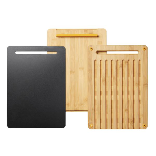 Fiskars Functional Form Leikkuulauta bambua, 3 osaa