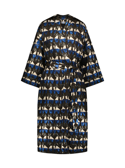 Astoria kimono wrap jacket -metallic blue