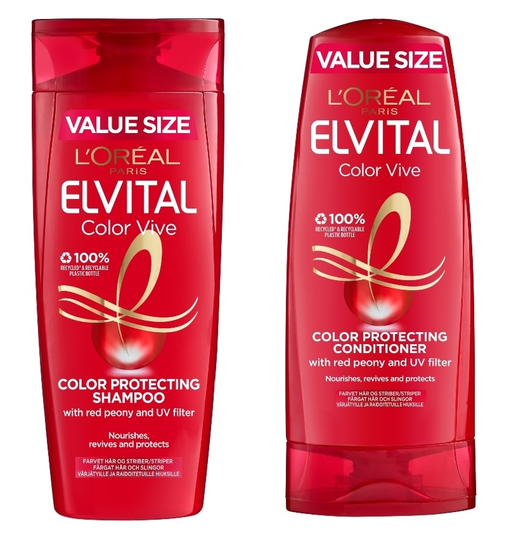 L'Oréal - Elvital Color Vive Color Protecting Shampoo 500 ml + Conditioner 400ml